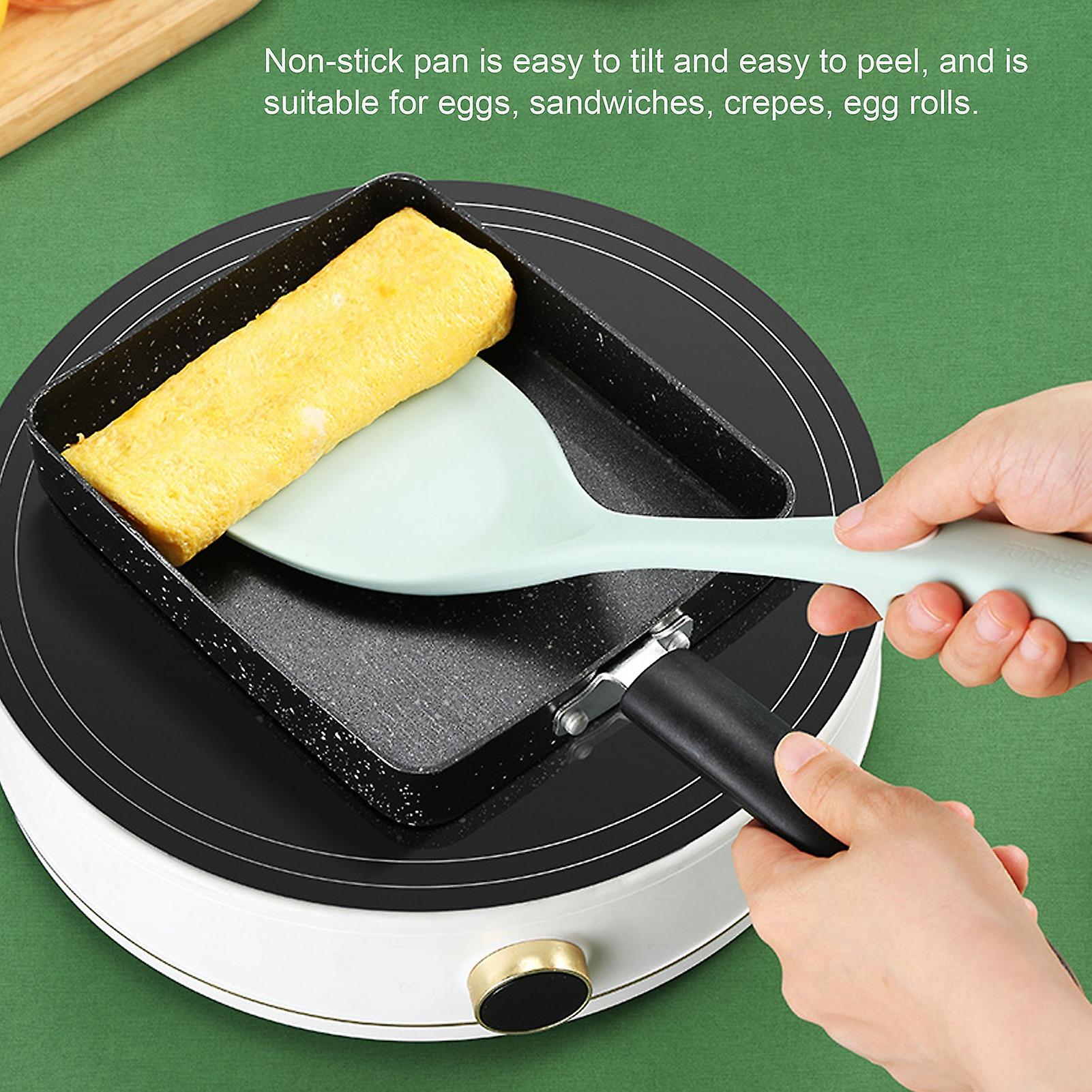 Tamagoyaki Pan， Non Stick Rectangle Evenly Heating Omelette Pan Flat Bottom Thickening Egg Frying Pan Cooking Tools For Kitchen[small]