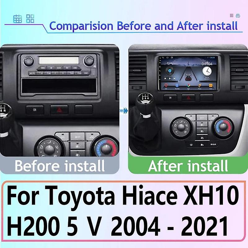 Wireless CarPlay Android Auto Radio for Toyota Hiace XH10 H200 5 Ⅴ 2004-2021 Car Multimedia GPS 2din