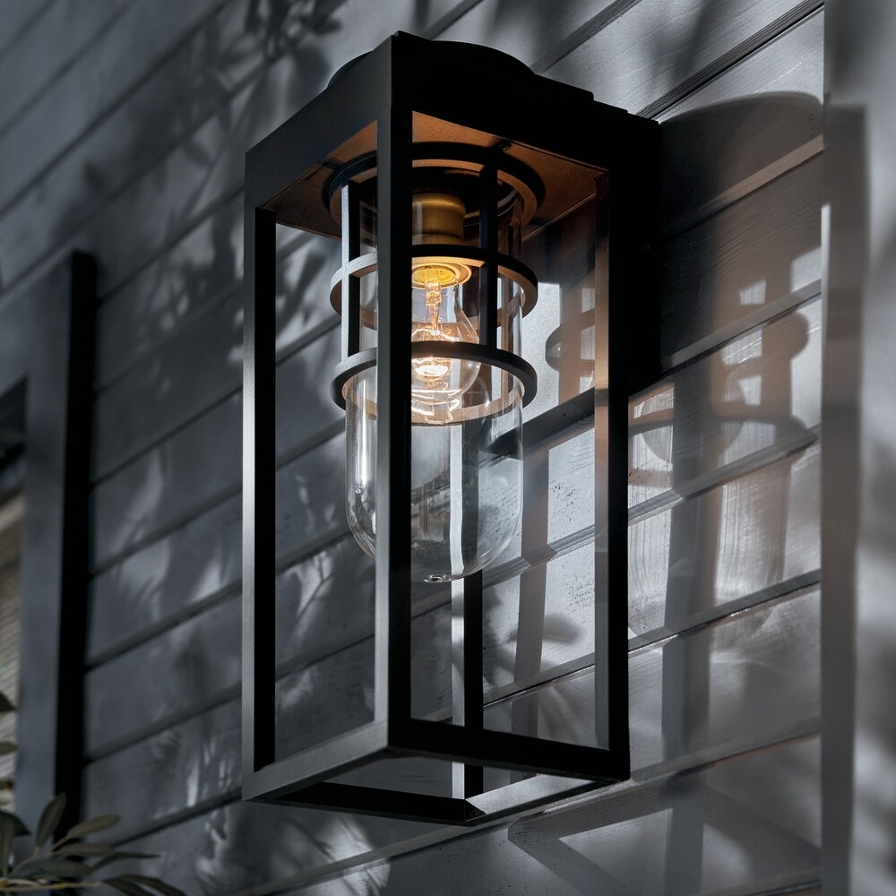 Kichler Lighting Hone 13 in. 1 Light Textured Black Outdoor Wall Sconce