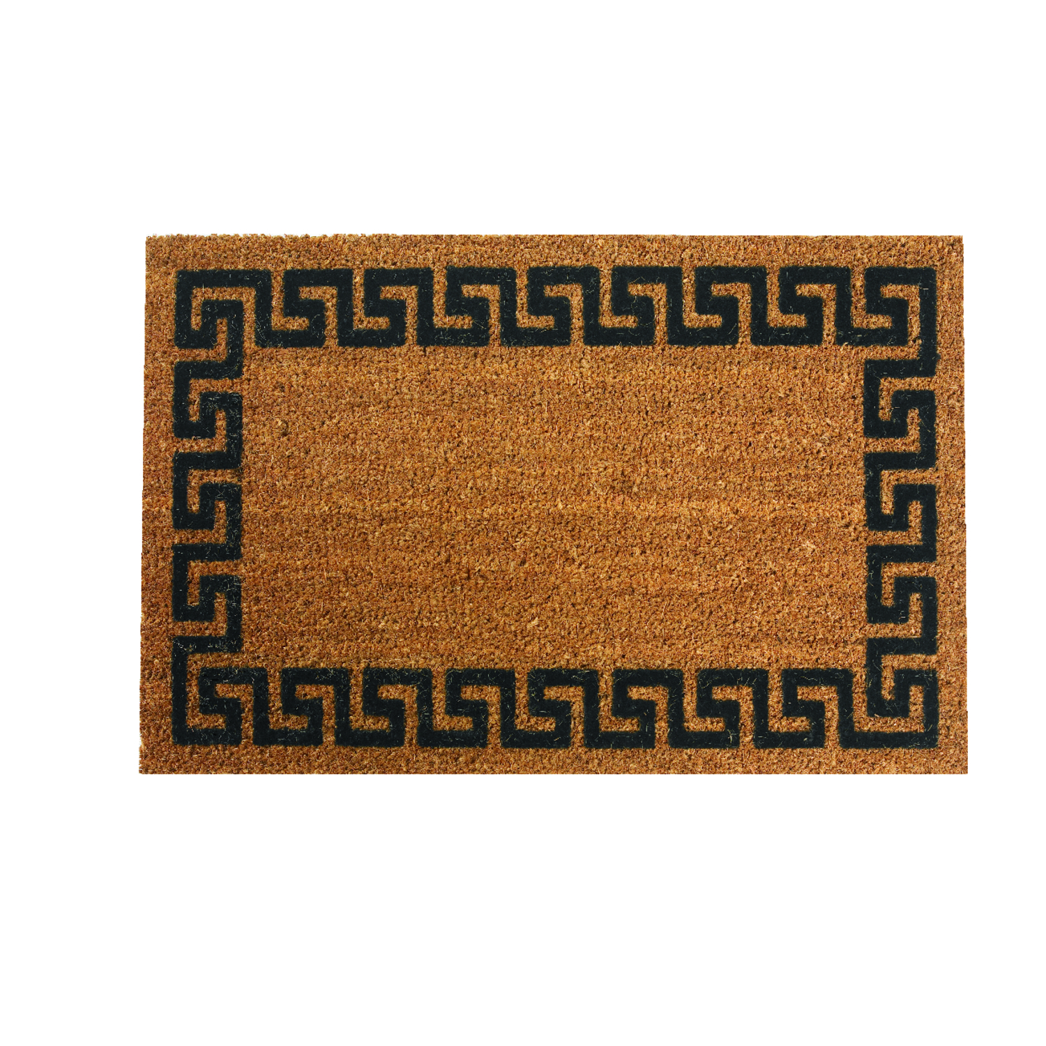 DeCoir 18 in. L X 30 in. W Tan/Black Greek Key Entrance Mat