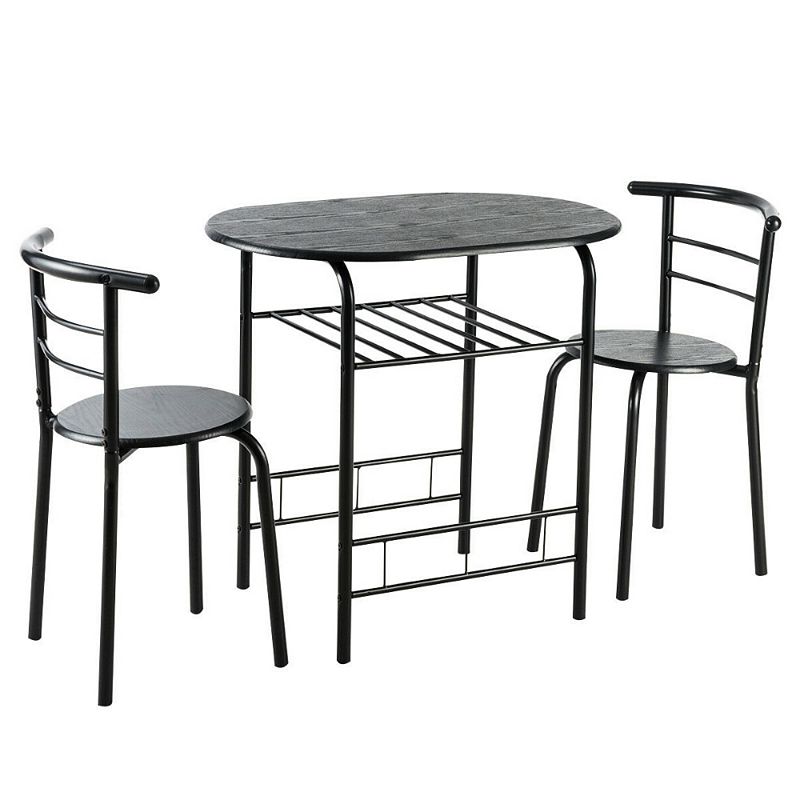 3-piece Space-saving Bistro Set For Kitchen And Apartment