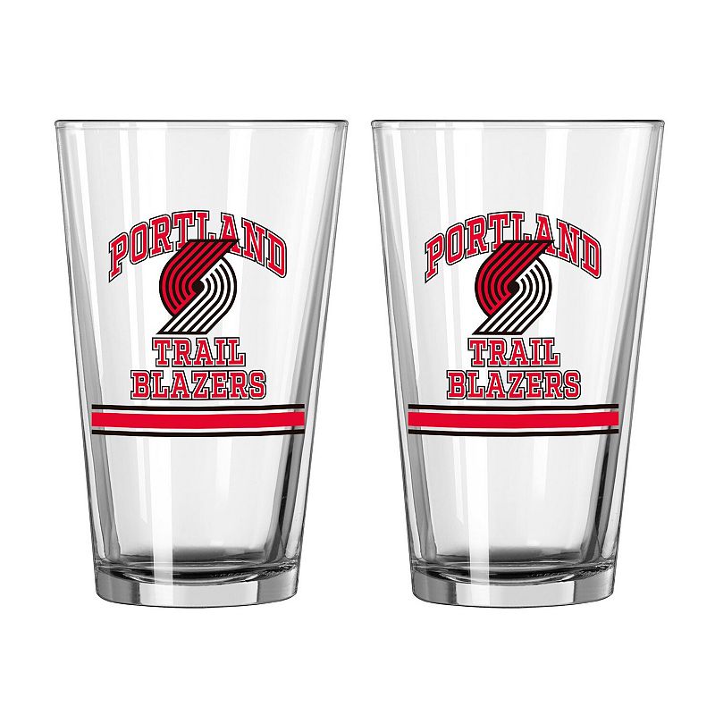 Portland Trail Blazers 16oz. Pint Glass Two Pack