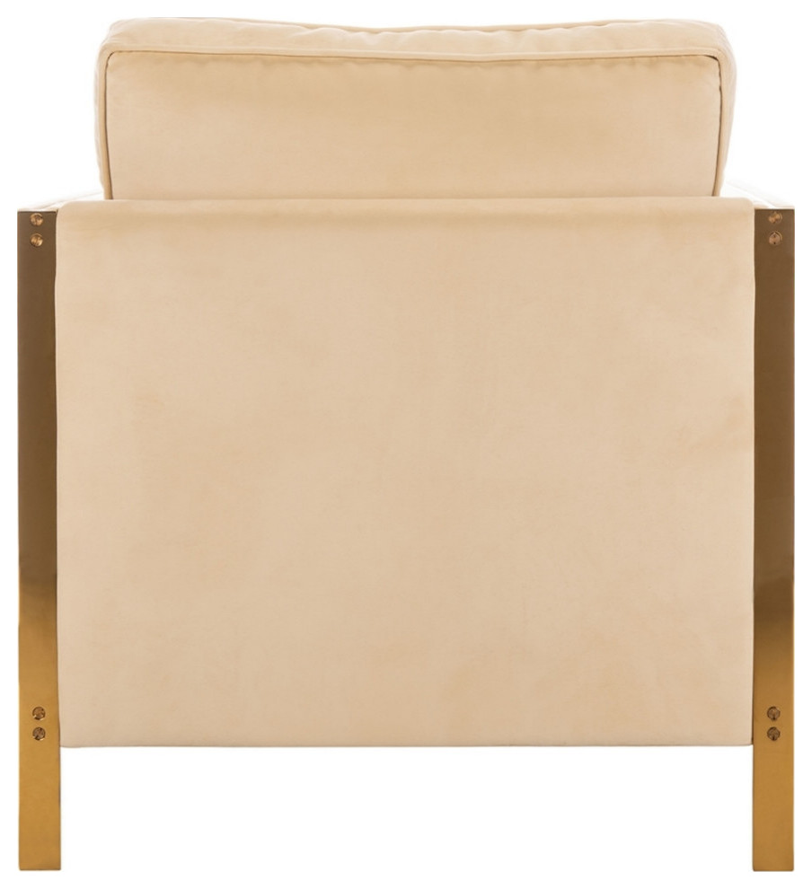 Bambi Club Chair  Cream/Gold   Contemporary   Armchairs And Accent Chairs   by Rustic Home Furniture Deco  Houzz