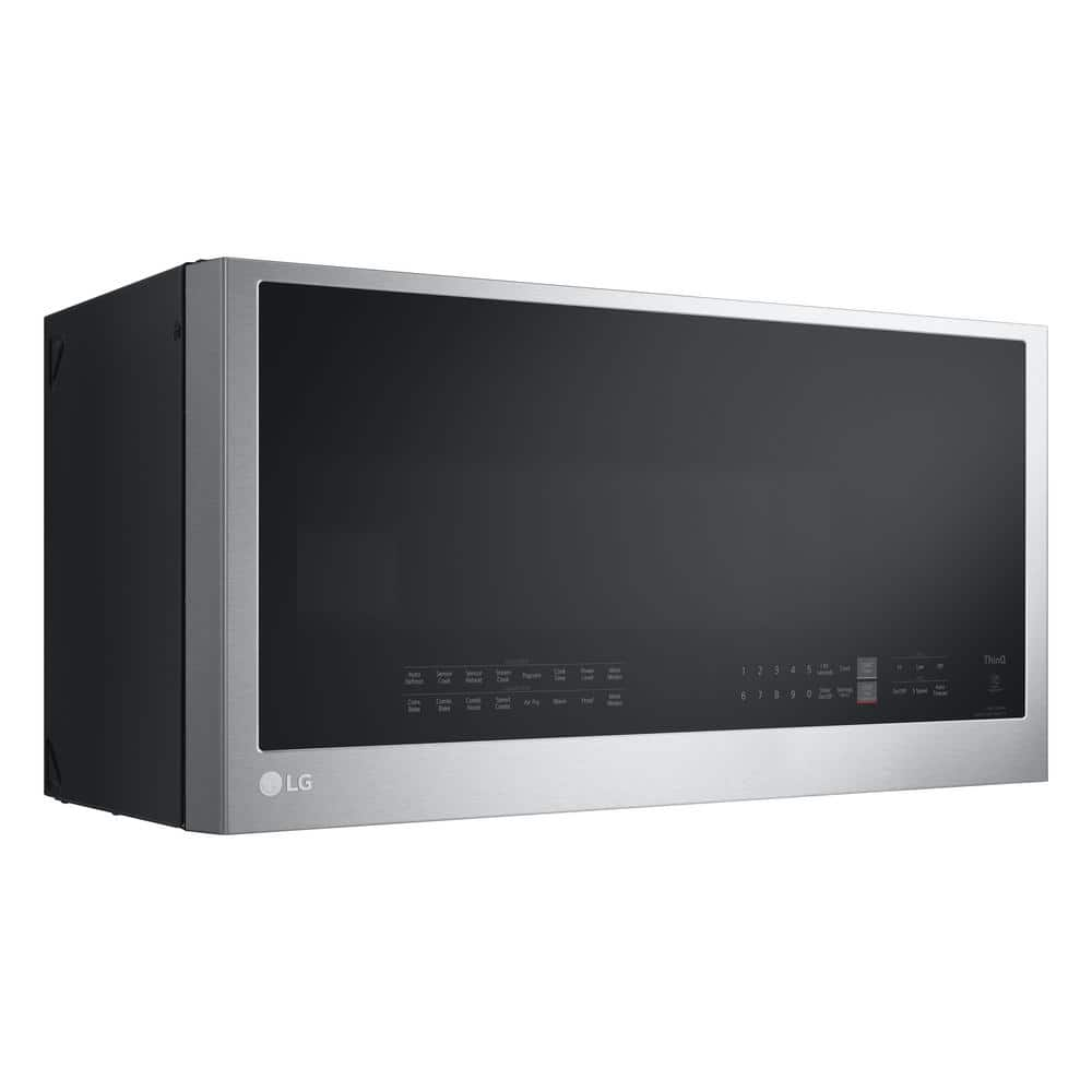 LG Smart 17 cu ft Over the Range Convection Microwave Oven with Air Fry in PrintProof Stainless Steel