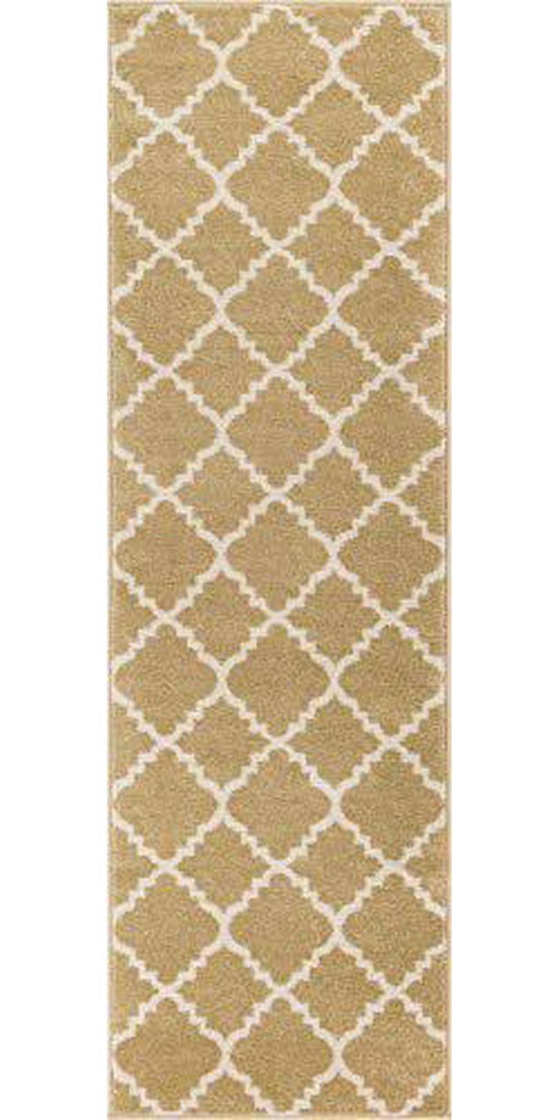 Well Woven Sydney LuLu8217S Trellis Geometric Gold 282173  x 782173  Runner Area Rug  Crowdfused