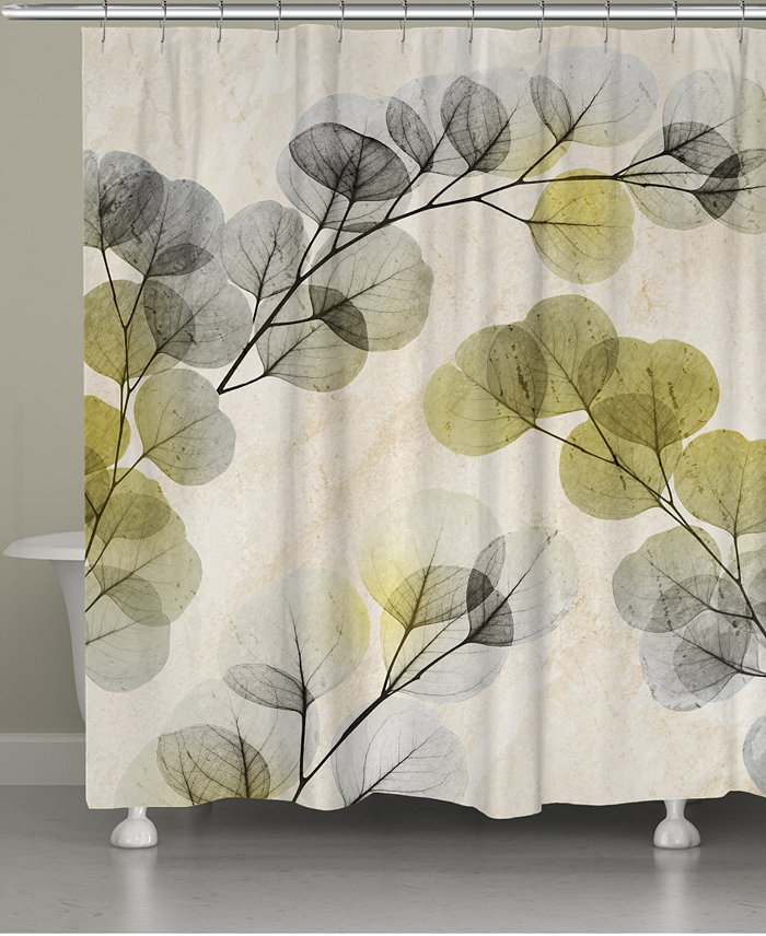 Laural Home Smoky X-Ray of Eucalyptus Leaves Shower Curtain