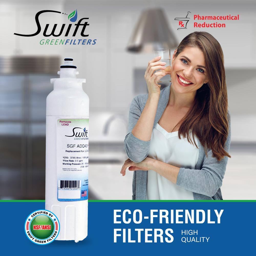 Swift Green Filters Swift Rx Replacement Water Filter for LG LT800P (2-Pack) SGF-ADQ401 Rx-2 Pack