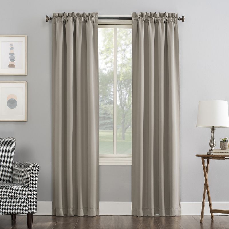 Sun Zero 1-Panel Ludlow Blackout Rod Pocket Window Curtain