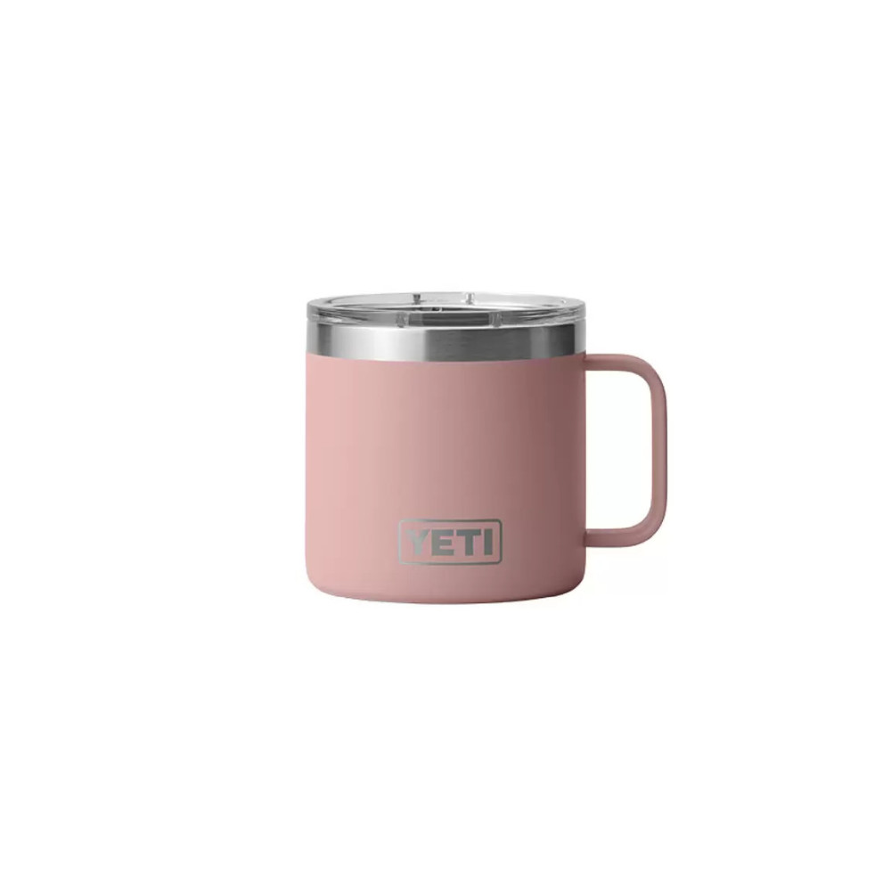 Yeti Sandstone Pink Rambler 14oz Mug with Magslider Lid ;