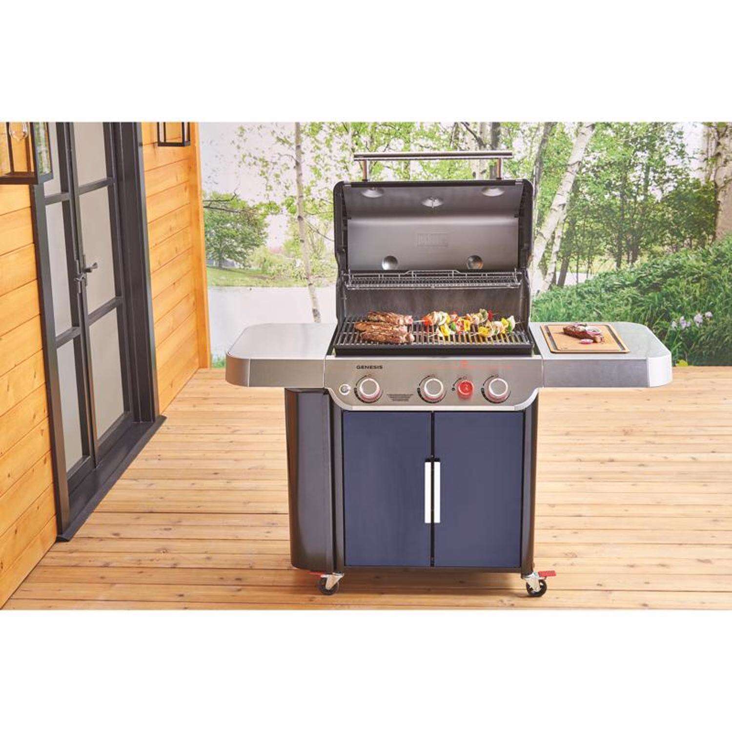 Weber Genesis SA-E-330 3 Burner Liquid Propane Grill Indigo