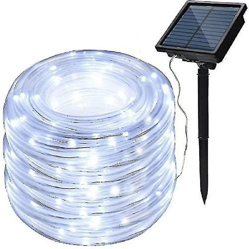 Led Strip Outdoor Solar Lights， Waterproof 100led 8 Mode Tape Tube Copper Wire Rope Solar Garland Li