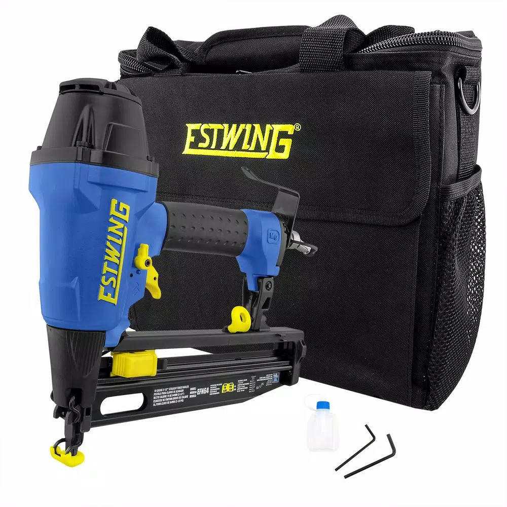 Estwing Pneumatic 2-1/2 in. 16-Gauge Straight Finish Nailer with Canvas Bag and#8211; XDC Depot