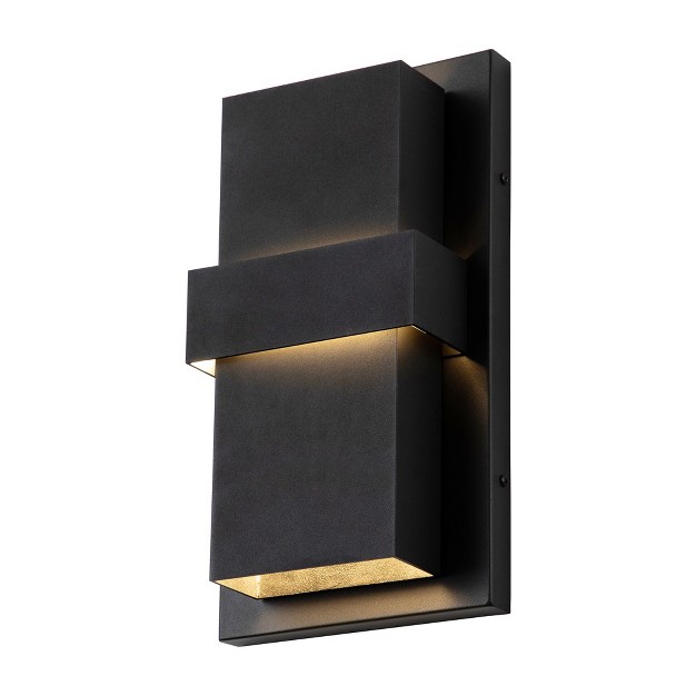 C Cattleya 3 light Matte Black Aluminum Led Outdoor Wall Lantern Sconce