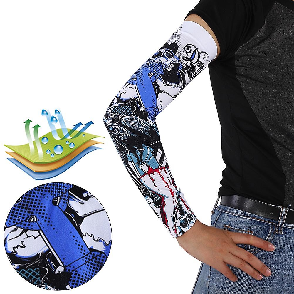 1 Pairs Arm Sleeves For Sun Protection， Cooling Sleeves Uv Sleeve Sports Half Finger Sleeves With Thumb Hole For Cycling， Fishing， Hiking， Driving[c]