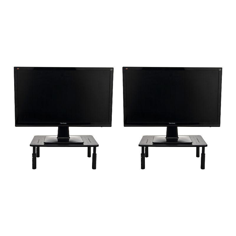 Mind Reader Elevate Collection Adjustable Height Monitor Stand 2-pc. Set