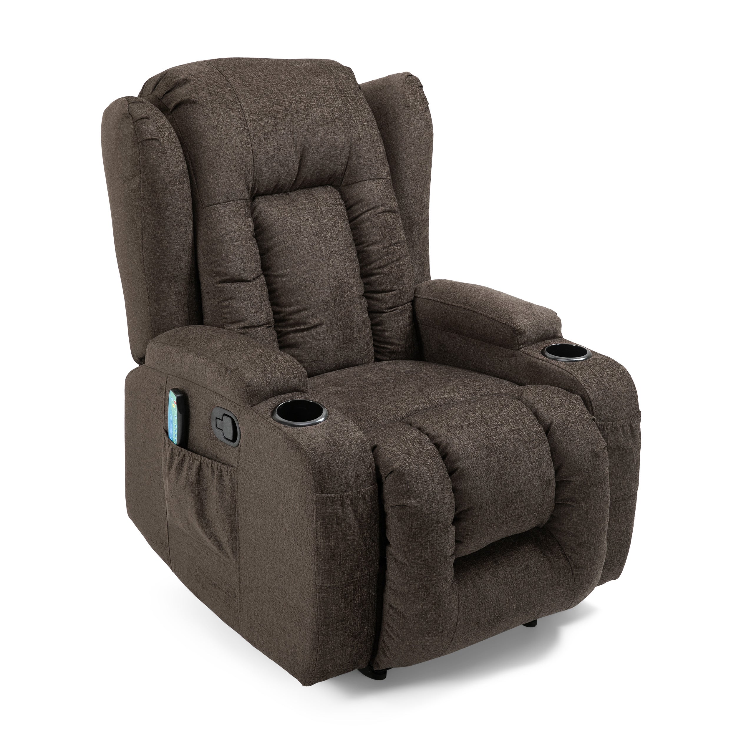 Ellerslie Contemporary Pillow Tufted Massage Recliner