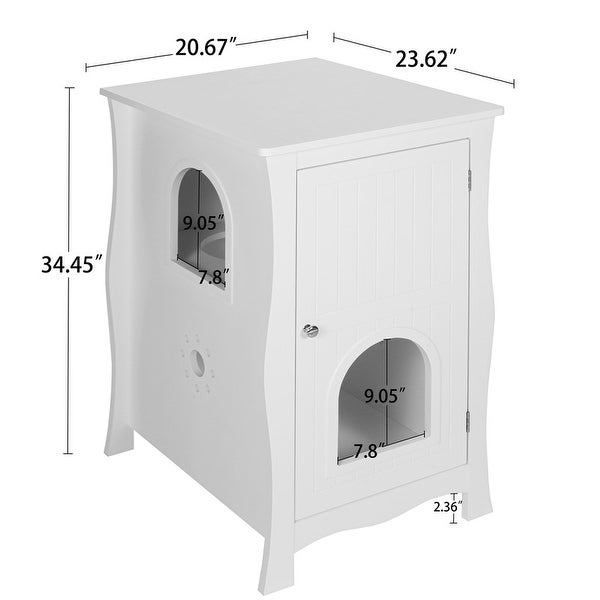 Wood Livingroom End Table Side Table with Pet House