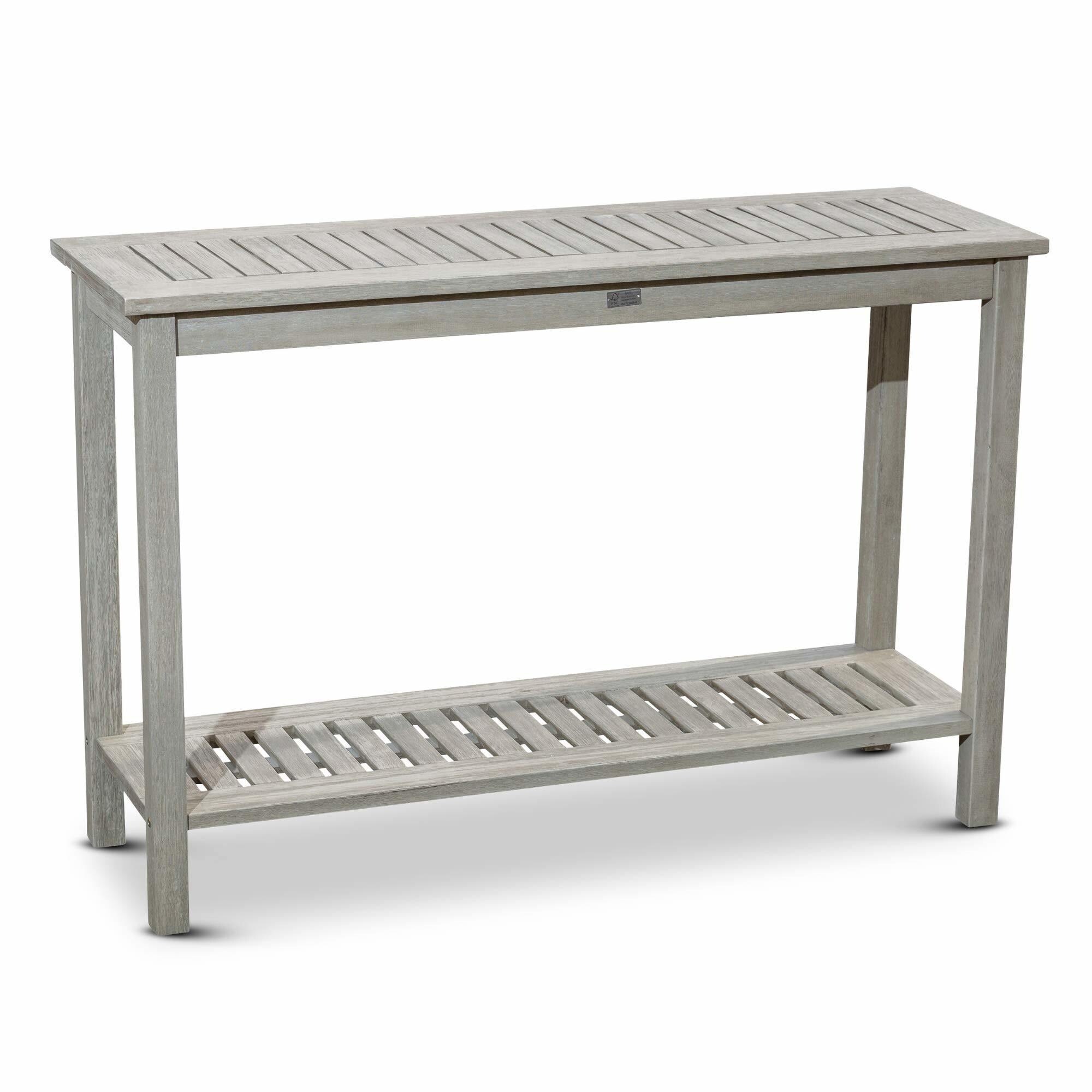 Eucalyptus Console Table; Driftwood Gray. Entryway Table with Storage Shelf for Entryway， Front Hall， Hallway， Living Room - 48