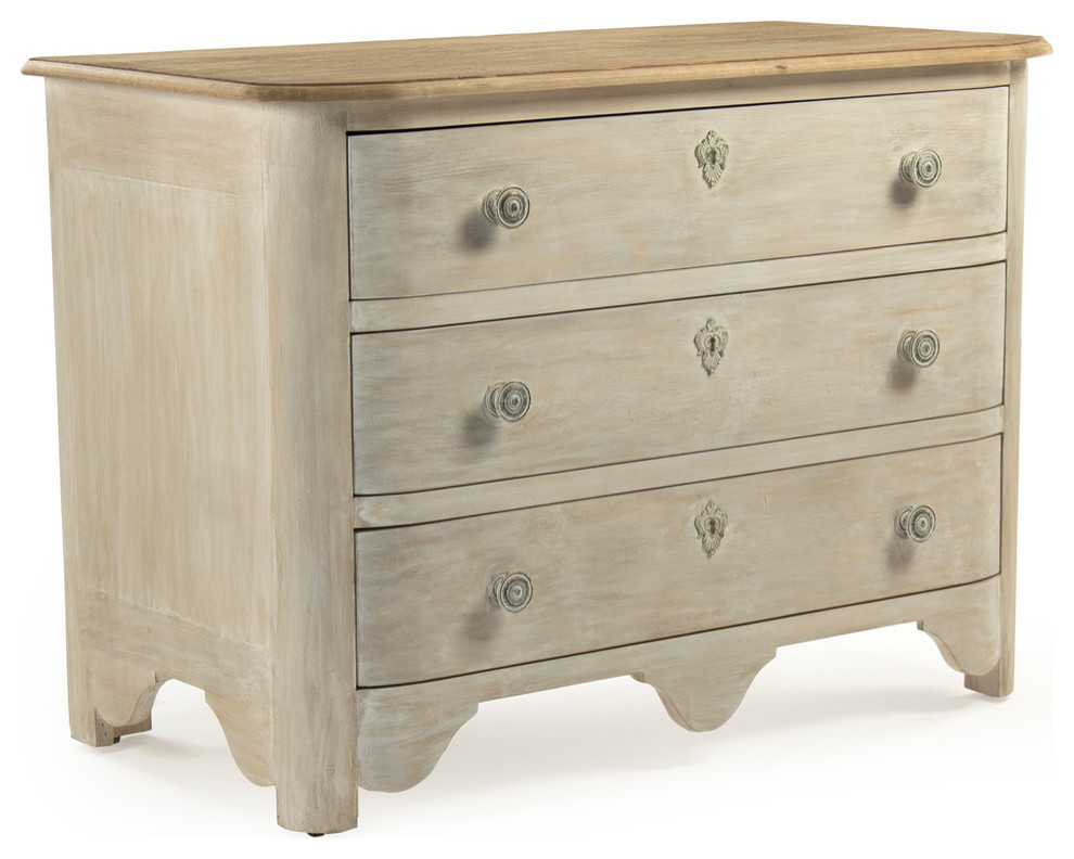 Patric Chest  Natural Top  Weathered Base   Farmhouse   Accent Chests And Cabinets   by HedgeApple  Houzz