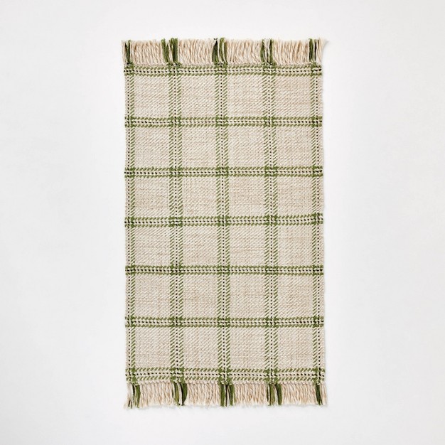 Indoor outdoor Plaid Accent Rug Green Designed With Studio Mcgee