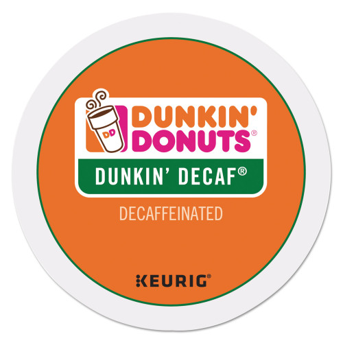 Dunkin Donuts K-Cup Pods， Dunkin' Decaf， 24/Box (0846)