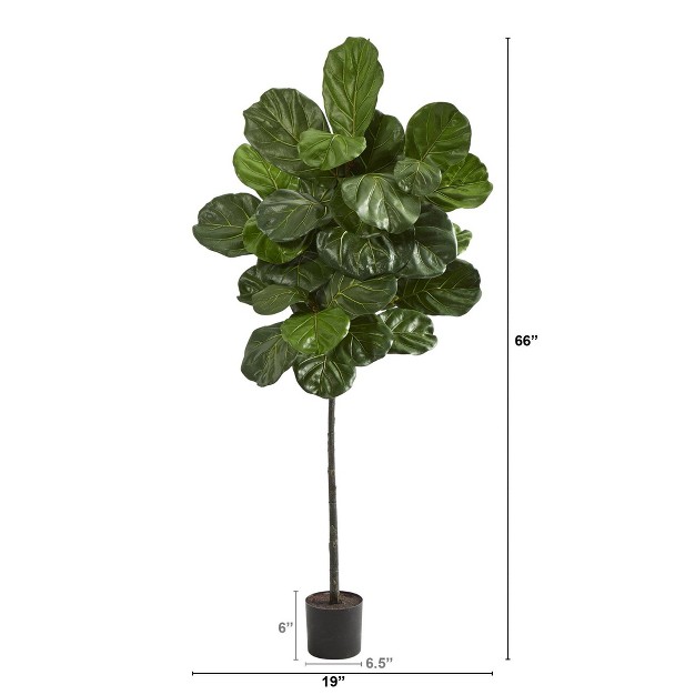 Nearly Natural 5.5-ft Fiddle Leaf Artificial Tree