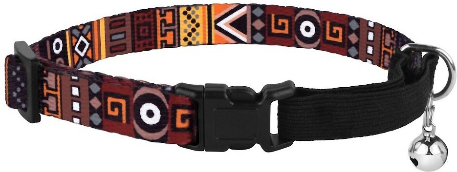 CollarDirect Tribal Pattern Aztec Design Nylon Breakaway Cat Collar with Bell