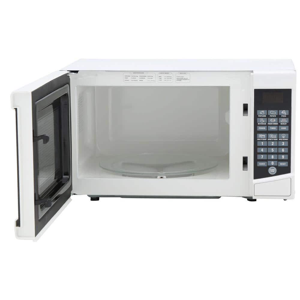 RCA 07 cu ft Countertop Microwave in White