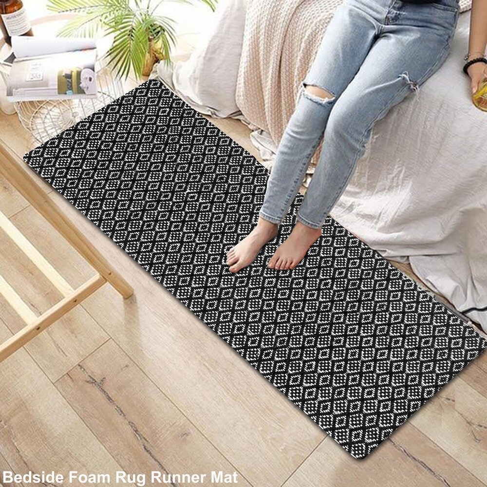 Kitchen Runner Rug/ Mat Cushioned Cotton Hand Woven Anti Fatigue Mat Kitchen/Bathroom/Bed side 18x48''   18''x48''