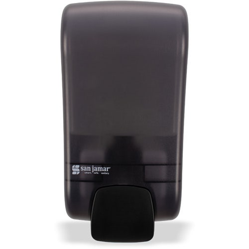 San Jamar S1300TBK Rely Manual Soap and Sanitizer Dispenser， 1300 mL， Black Pearl