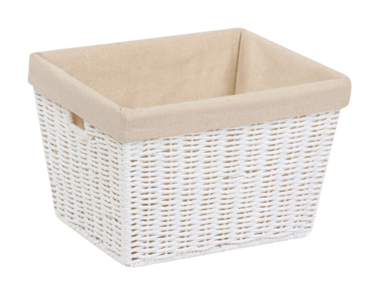 BASKET PRCHMENT WHT MED