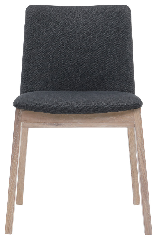 Deco Oak Dining Chair Dark Gray  Set of 2   Midcentury   Dining Chairs   by Moe  x27s Home Collection  Houzz