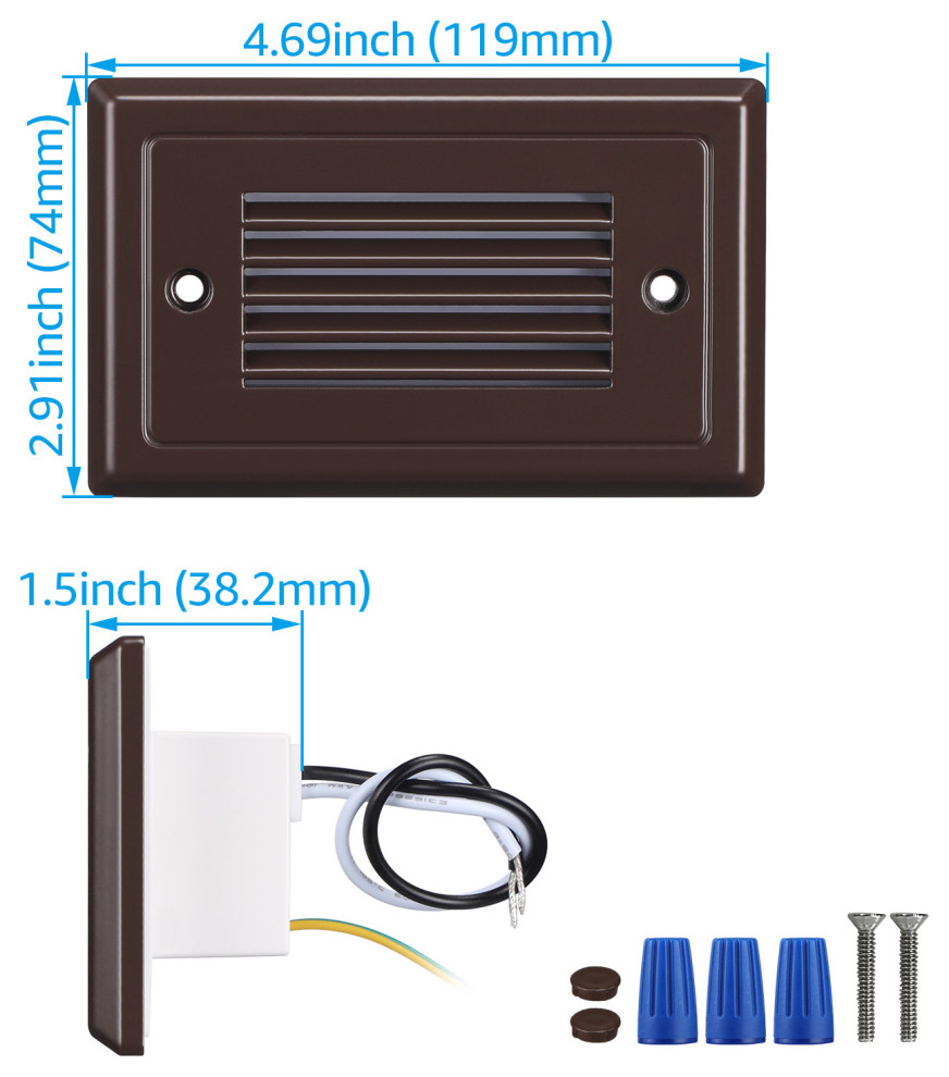 LEONLITE 120V LED Step Lights Dimmable  3000K Warm White Oil Rubbed Bronze   Transitional   Stair And Step Lights   by W86 Trading Co.  LLC  Houzz