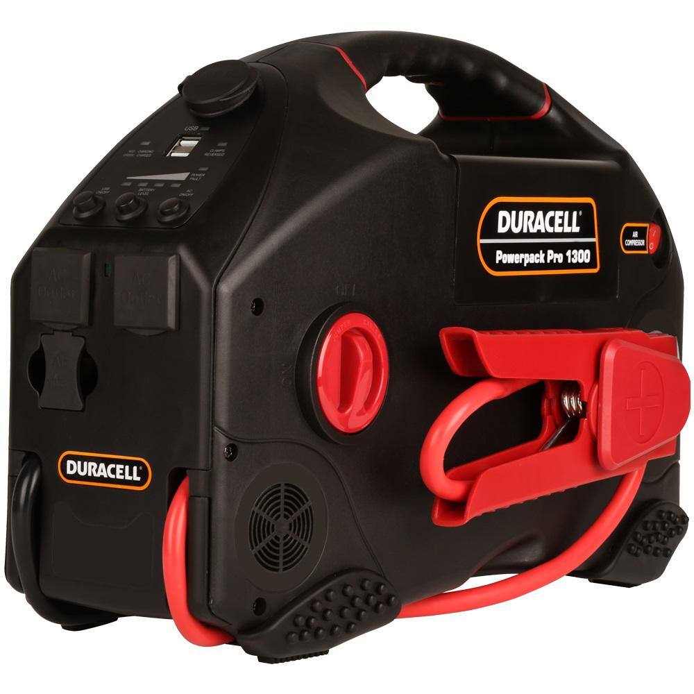 Duracell PowerPack Pro 600-Watt Jump Starter Inverter and Air Compressor DR1300PWR