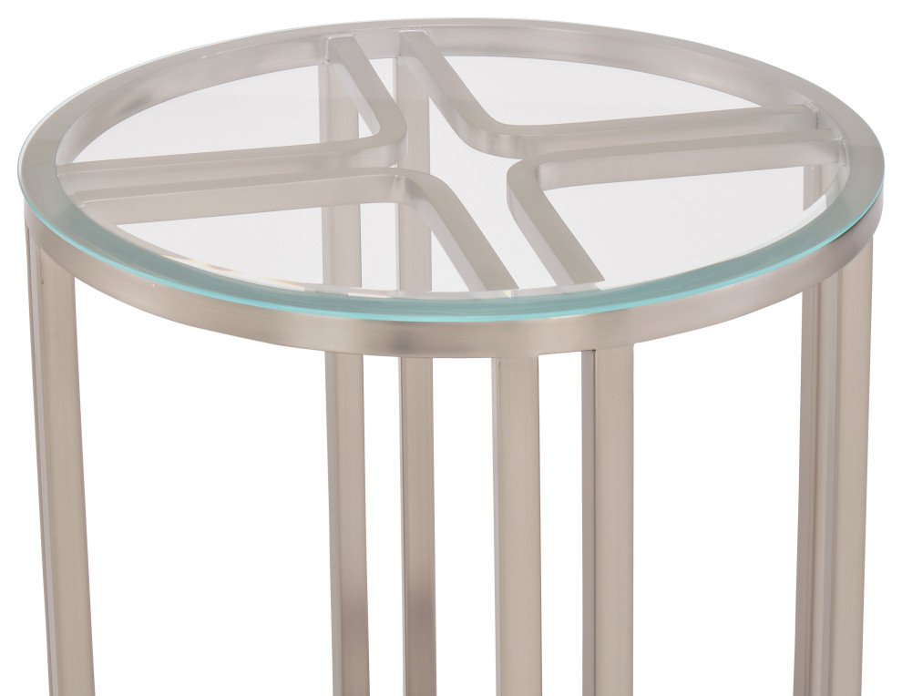 Lanterna Chairside Table  Silver Mist   Contemporary   Side Tables And End Tables   by HedgeApple  Houzz