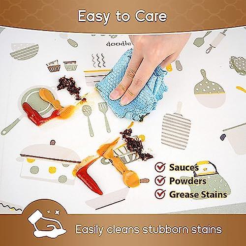 Kitchen Dish Drying Mat - Quick Dry and Stain-Hide (Green-20x16 inch)