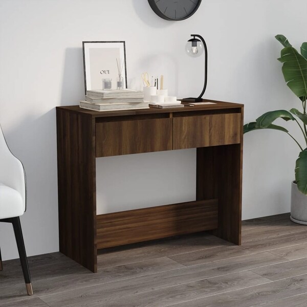 Console Table Brown Oak 35