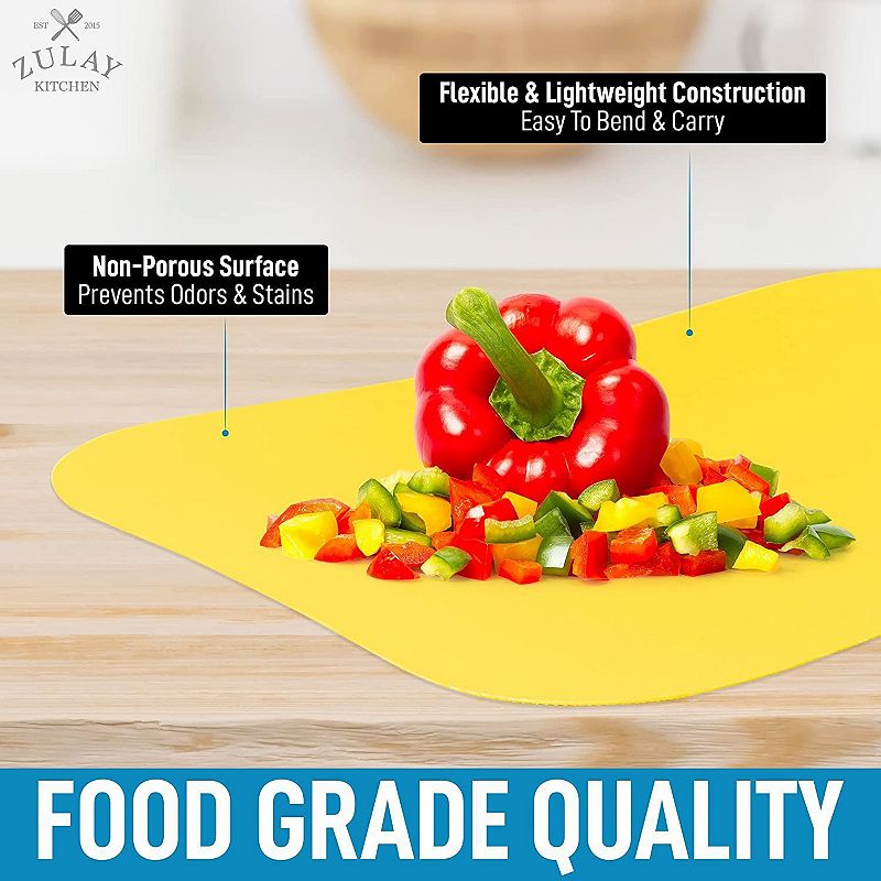 Curved Edge Flexible Cutting Board Mats - Set of 3