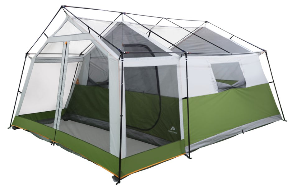 Ozark Trail 8-Person Family Cabin Tent 1 Room with Screen Porch, Green