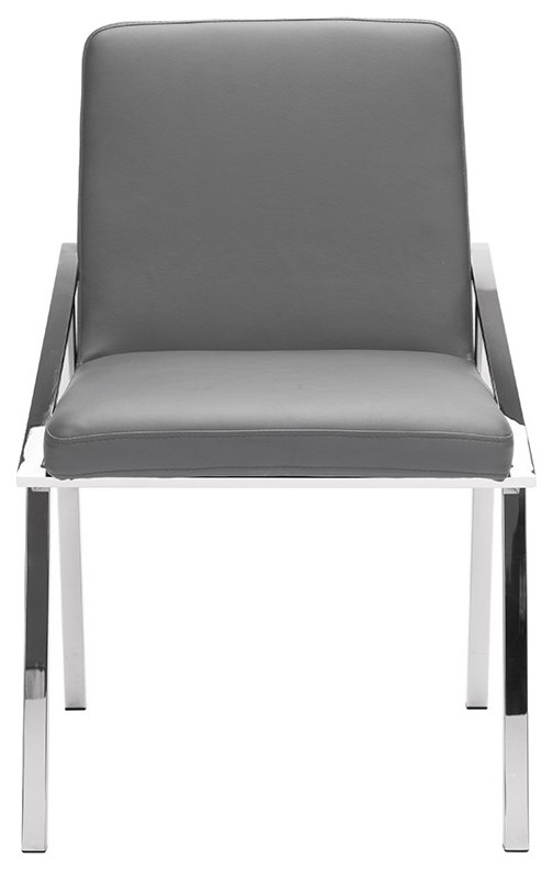 Nika Grey Naugahyde Dining Chair   Contemporary   Dining Chairs   by Beyond Design  ampMore  Houzz