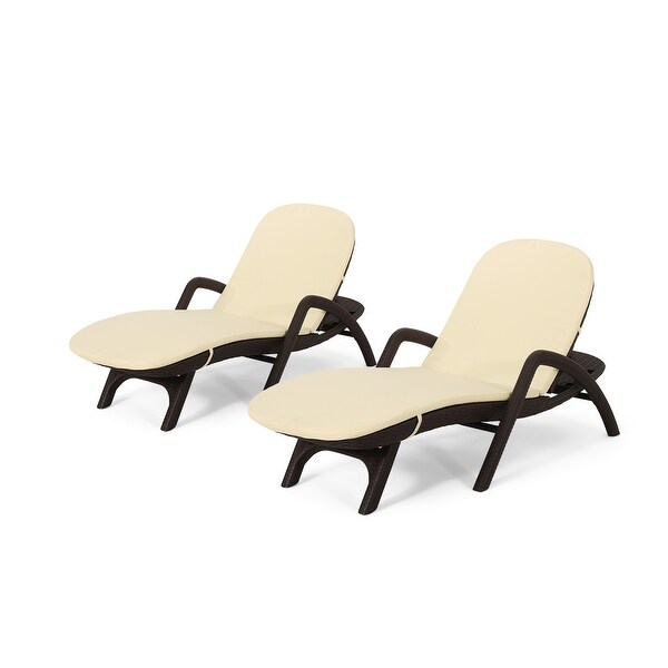 Waverly Faux Wicker Chaise Lounges (Set of 2) by Christopher Knight Home