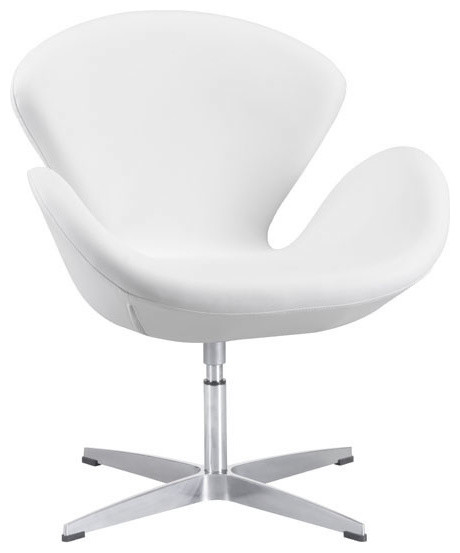 ZUO Pori Occasional Chair White   Modern   Armchairs And Accent Chairs   by Uber Bazaar  Houzz