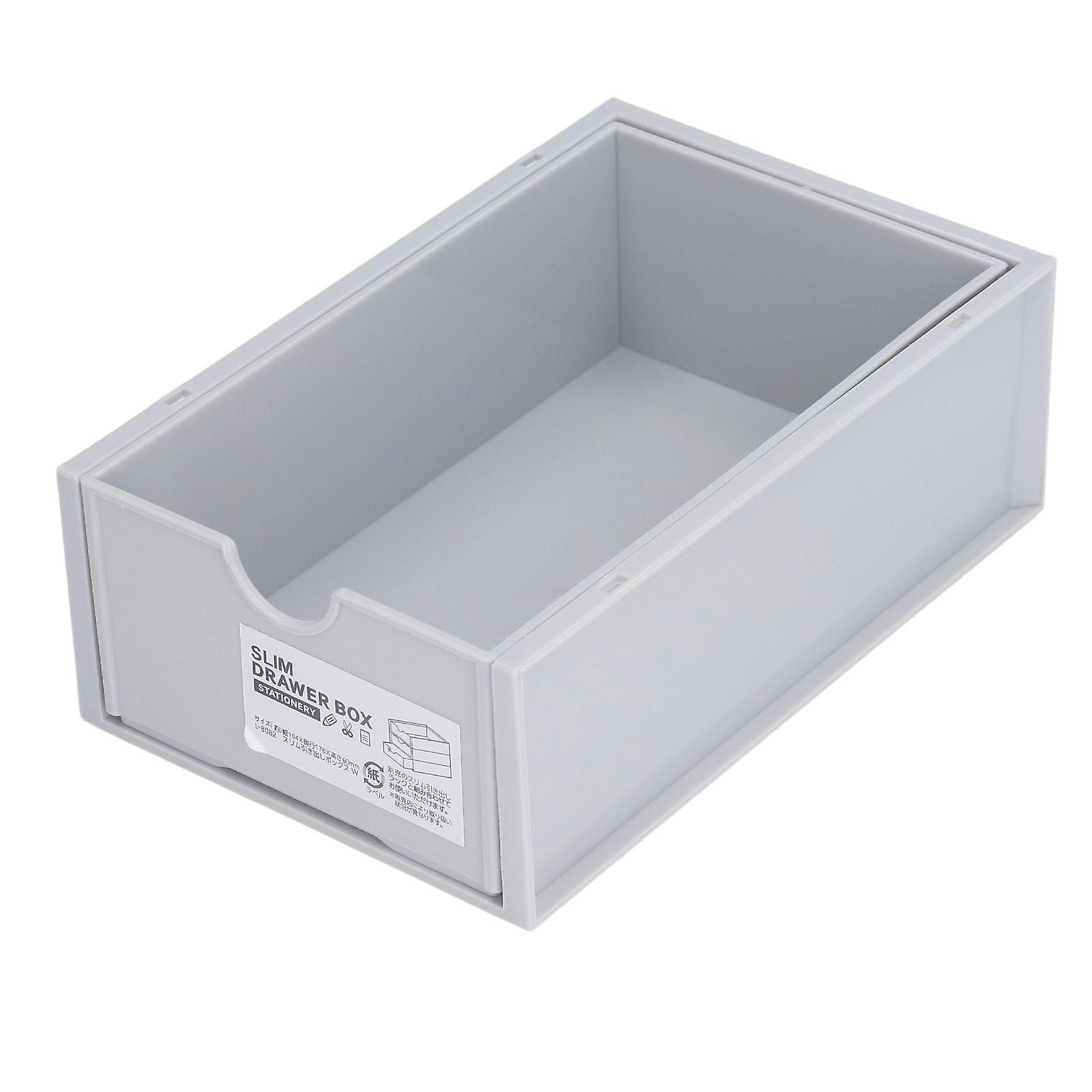 Storage Box Stackable Pp Material Large Capacity Classified Storage Strong Durable Drawer Boxgrey