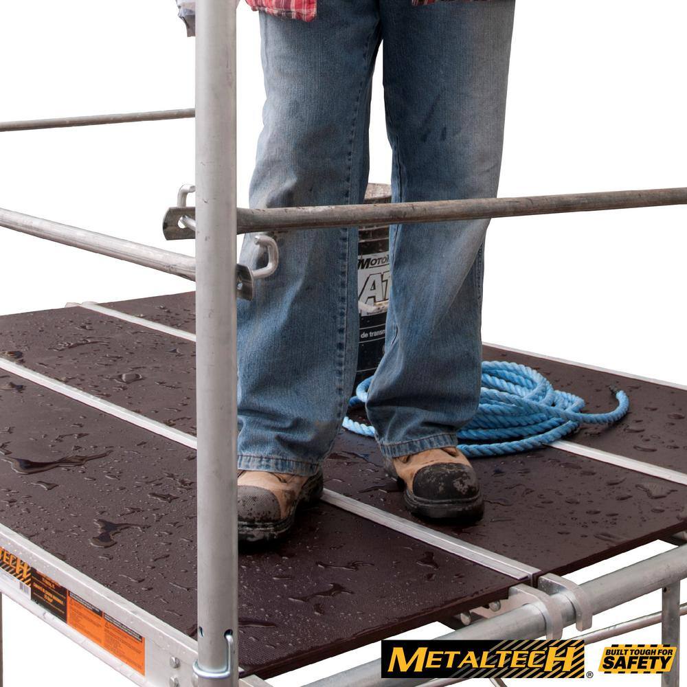 MetalTech 7 ft. x 19 in. Aluminum Scaffold Platform with Anti-Slip Plywood Deck M-MPP719AS