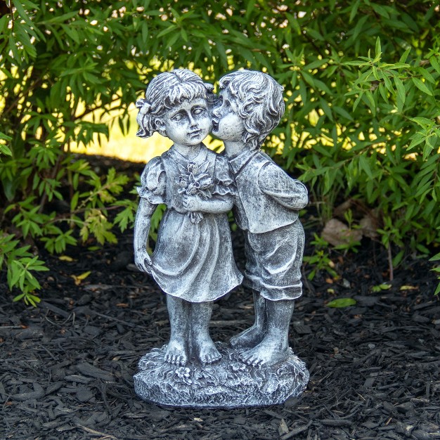 Peck On The Cheek Outdoor Garden Statue