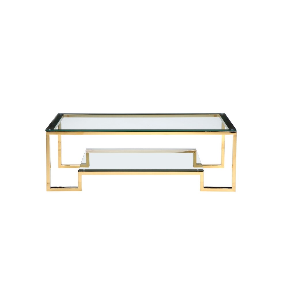 Laurence Coffee Table High Polish Gold.