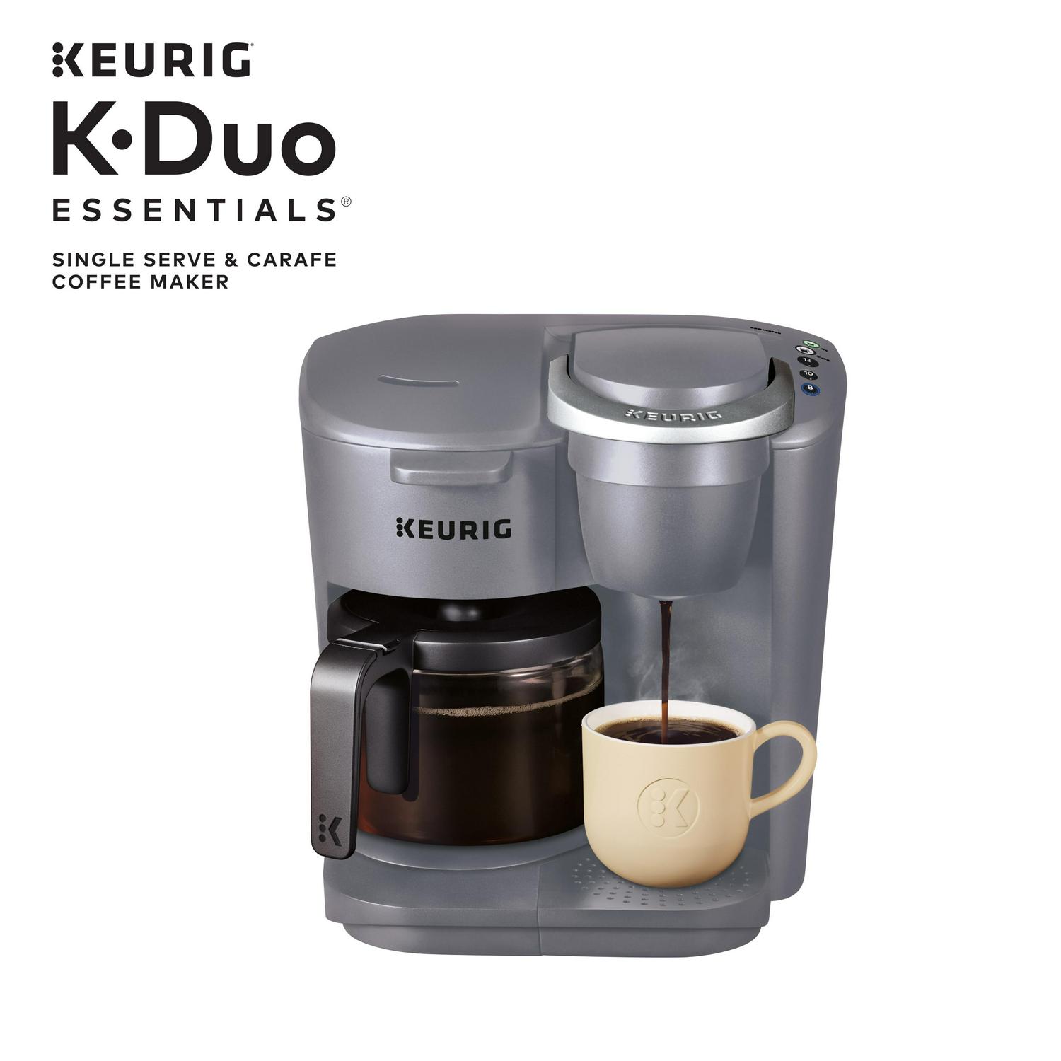 Keurig KDuo Essentials Single Serve and Carafe Coffee Maker Moonlight Gray  Crowdfused