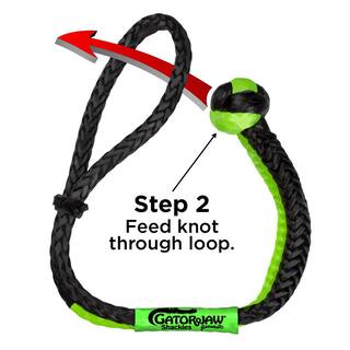 BUBBA ROPE 516 in. NexGen Gator-Jaw Syn Shackle GreenBlack 176747