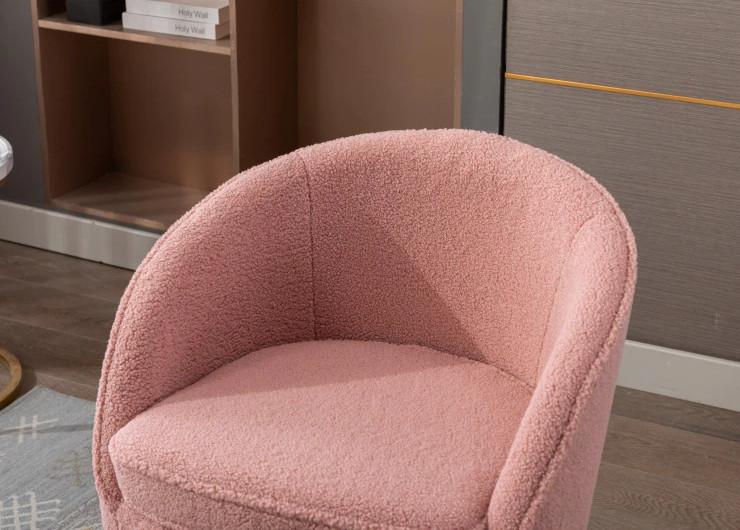 Teddy Fabric Accent Armchair With Electroplated Chrome Legs   Midcentury   Armchairs And Accent Chairs   by Miron Demid LLC  Houzz