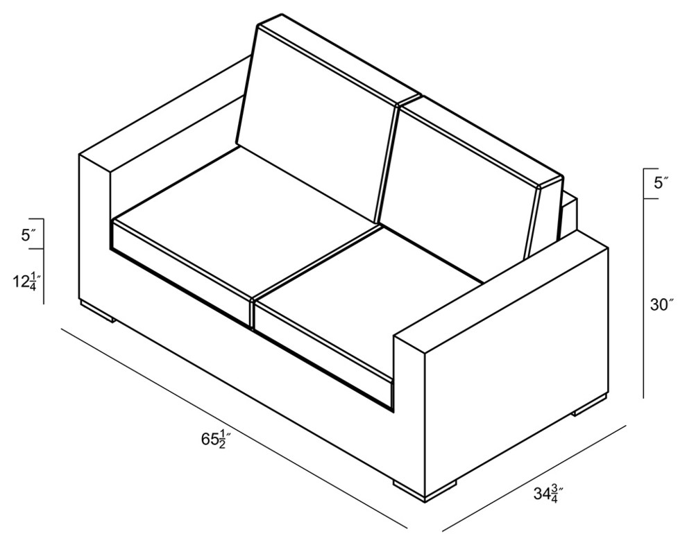 Arden Loveseat   Tropical   Outdoor Loveseats   by Patio Productions  Houzz